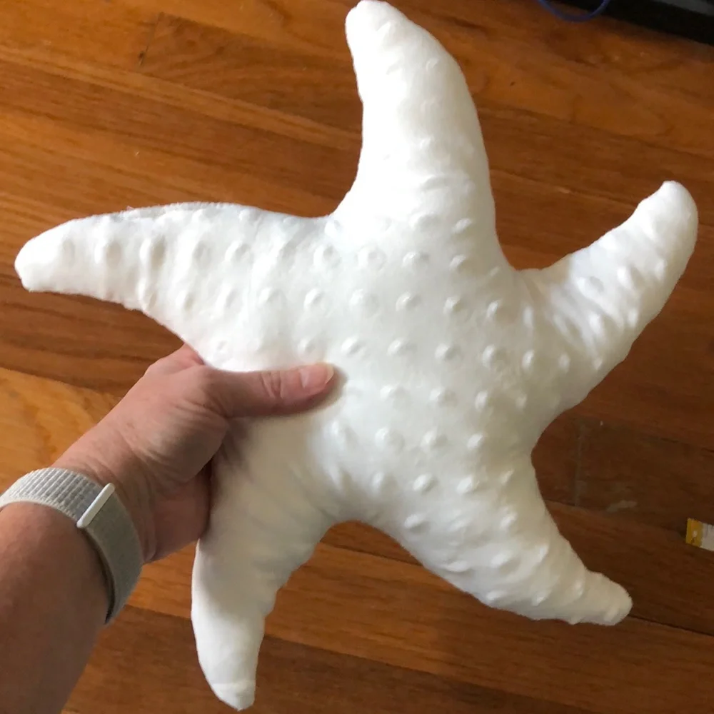 White Starfish Shaped Pillow